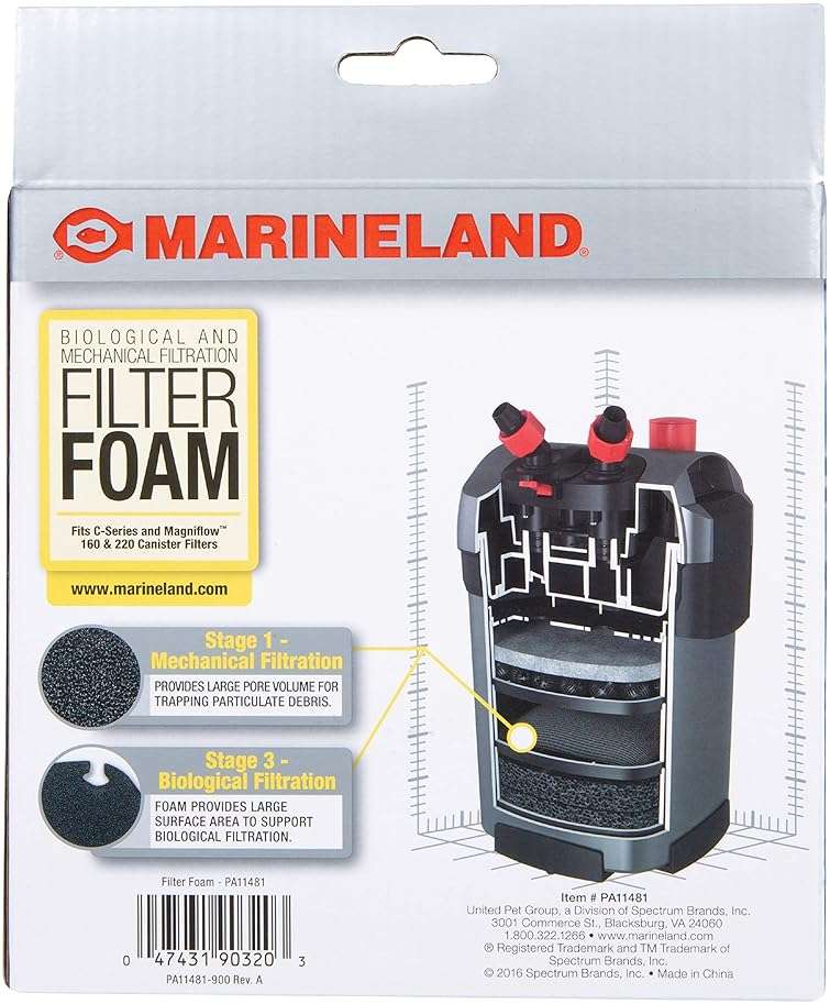Marineland Filter Foam 2 Count, Supports Biological And Mechanical aquarium Filtration, Rite-Size S - Image 2