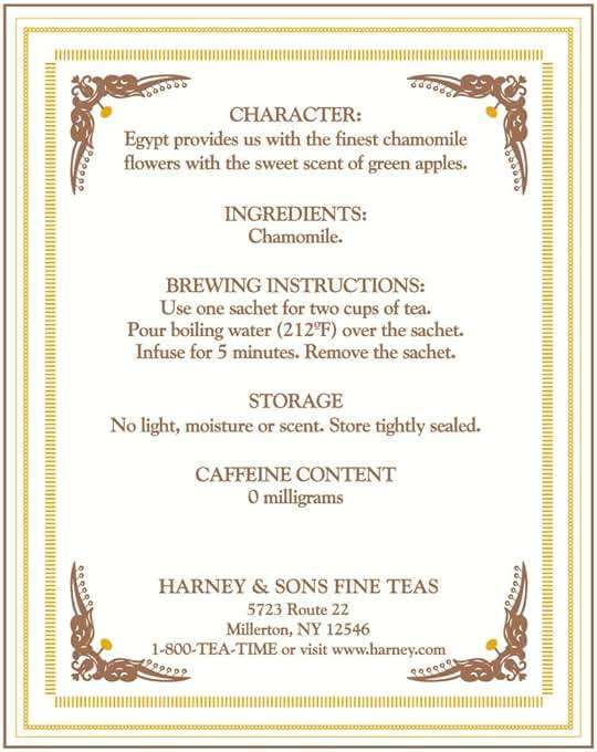 Harney & Sons Chamomile Herbal Tea, 20 Sachets in Classic Tin – Premium Egyptian Chamomile, Caffeine-Free, Relaxing Floral Herbal Tea - Image 6