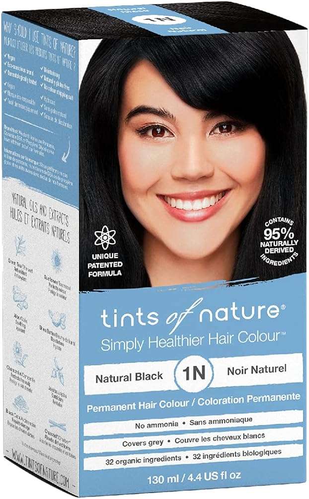 Tints of Nature 1N Natural Black Permanent Hair Dye, Nourishes Hair and Covers Greys, Ammonia-Free, 4.4 fl oz - Image 2