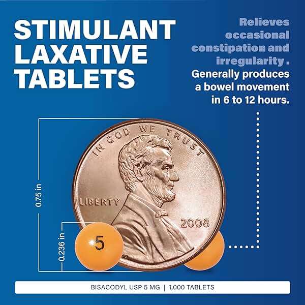 MAJOR Bisacodyl 5 mg - Comfort Coated Stimulant Laxative for Gentle, Dependable, Constipation Relief - 1000 Tablets (1 Pack) - Image 3