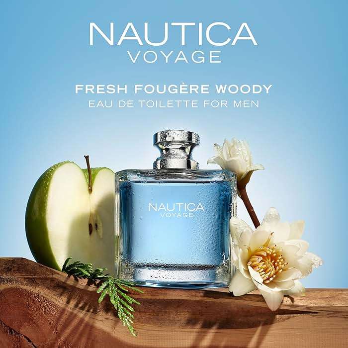 Nautica Voyage Eau De Toilette, Cologne and Fragrance For Men, Fresh, Romantic, Fruity Scent Woody, Aquatic Notes of Apple, Water Lotus, Cedarwood, and Musk Ideal Day Wear, Long Lasting 3.3Fl oz - Image 3