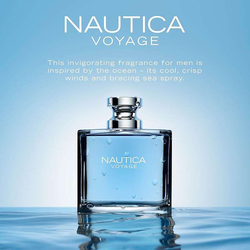 Nautica Voyage Eau De Toilette, Cologne and Fragrance For Men, Fresh, Romantic, Fruity Scent Woody, Aquatic Notes of Apple, Water Lotus, Cedarwood, and Musk Ideal Day Wear, Long Lasting 3.3Fl oz - Image 4