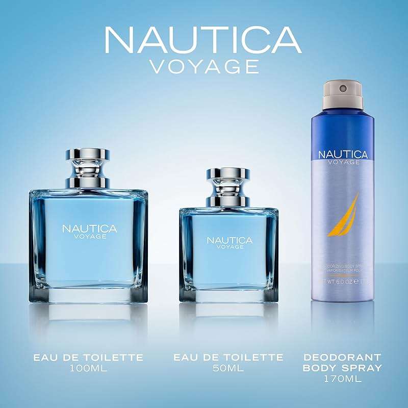 Nautica Voyage Eau De Toilette, Cologne and Fragrance For Men, Fresh, Romantic, Fruity Scent Woody, Aquatic Notes of Apple, Water Lotus, Cedarwood, and Musk Ideal Day Wear, Long Lasting 3.3Fl oz - Image 8