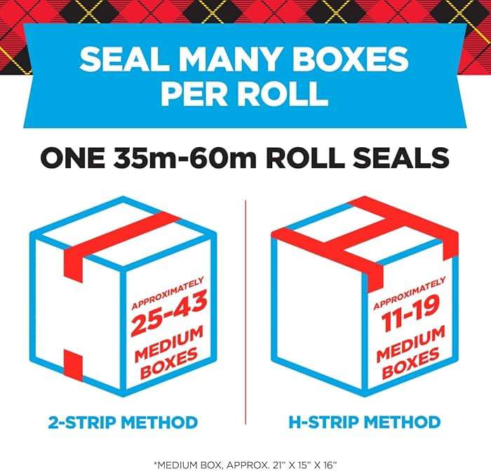 Scotch Heavy Duty Shipping Packing Tape, Clear, Shipping and Packaging Supplies, 1.88 in. x 54.6 yd., 4 Tape Rolls with 4 Dispensers - Image 3