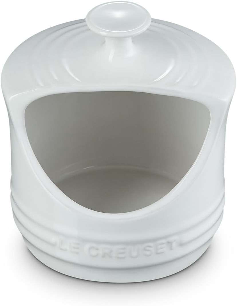 Le Creuset Stoneware Salt Crock, 10 oz., white - Image 1