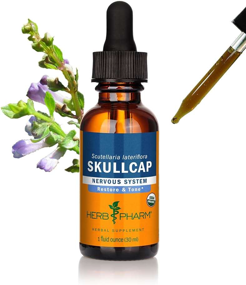 Herb Pharm Skullcap Liquid Herbal Extract: Traditional Relaxing Skullcap Herb | Traditional Calm Mind Support | Non-GMO, Gluten-Free, Vegan Skullcap Tincture, Up to ~3 Week Supply, 1 oz* - Image 1