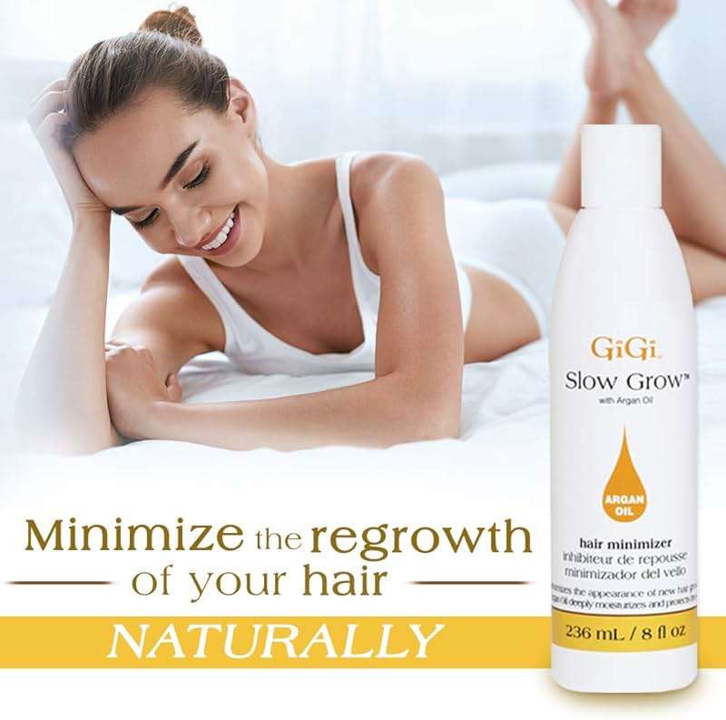 GiGi Post Waxing Treatment, Slow Grow Hair Inhibitor Lotion with Argan Oil, Hair Growth Minimizer for Men and Women, 8 oz, 1 Pack - Image 2