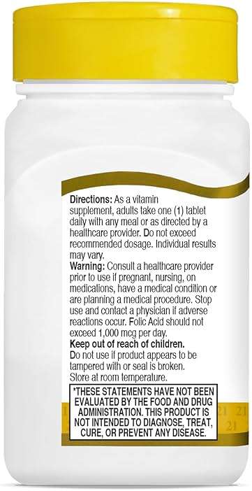21st Century Folic Acid 400 mcg Tablets, 250 Count - Image 7