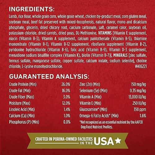 Purina ONE Dry Dog Food Lamb and Rice Formula - 16.5 lb. Bag - Image 11