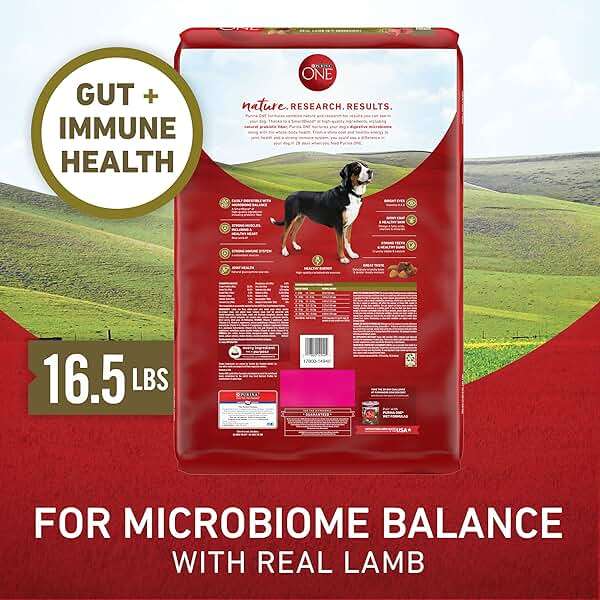 Purina ONE Dry Dog Food Lamb and Rice Formula - 16.5 lb. Bag - Image 6