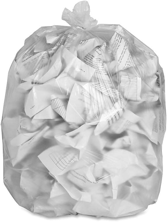 Genuine Joe High Density Can Liners, 24" x 32", 16 gal Capacity, 8 Microns, Clear, 1000 Count - Image 2