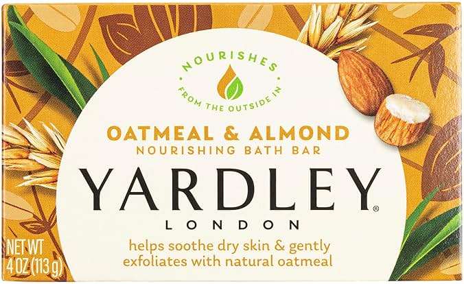 Yardley Oatmeal and Almond Bar Soap, Oatmeal & Almond, 4 Ounce - Image 1