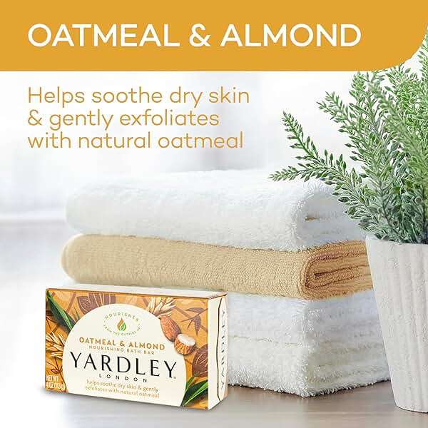 Yardley Oatmeal and Almond Bar Soap, Oatmeal & Almond, 4 Ounce - Image 2