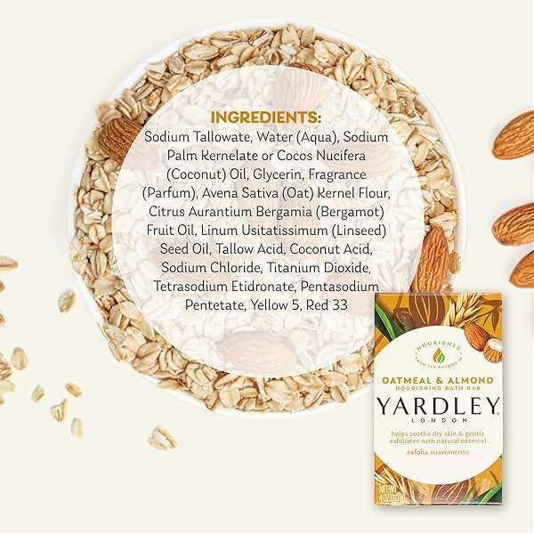 Yardley Oatmeal and Almond Bar Soap, Oatmeal & Almond, 4 Ounce - Image 5