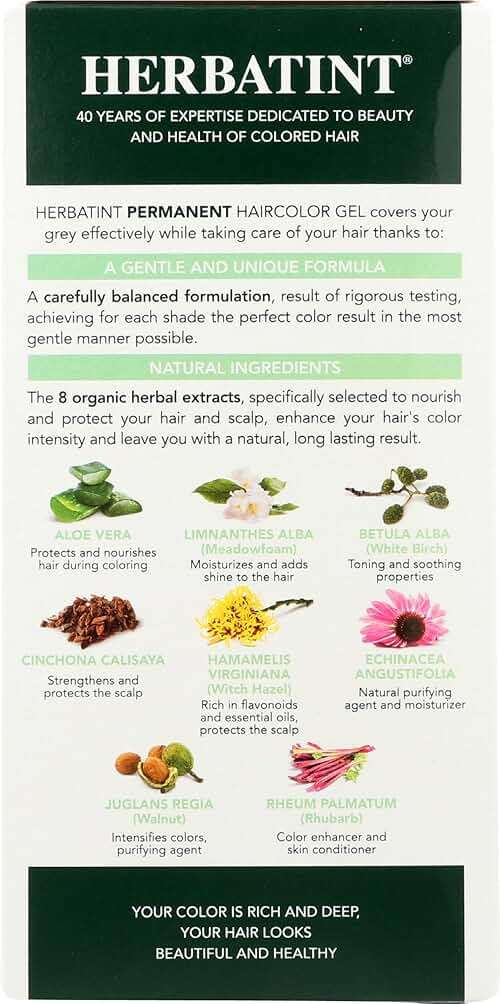 HERBATINT NATURAL HAIR COLOR Herbatint Permanent Light Copper Blonde (8R) 4 OZ - Image 2