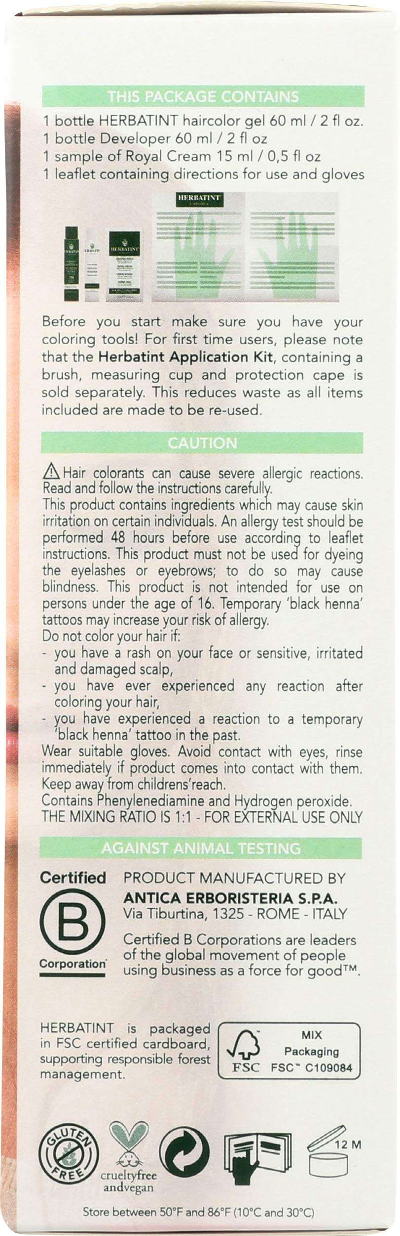 HERBATINT NATURAL HAIR COLOR Herbatint Permanent Light Copper Blonde (8R) 4 OZ - Image 6