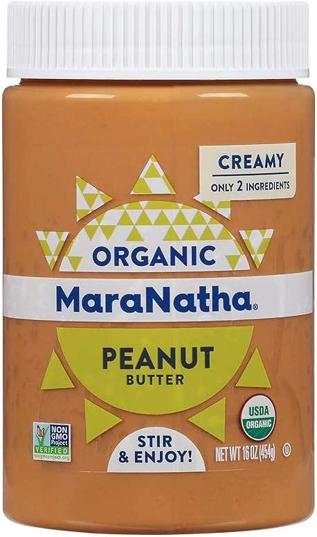 MaraNatha Organic Creamy Peanut Butter, 16 Ounce Jar - Image 1
