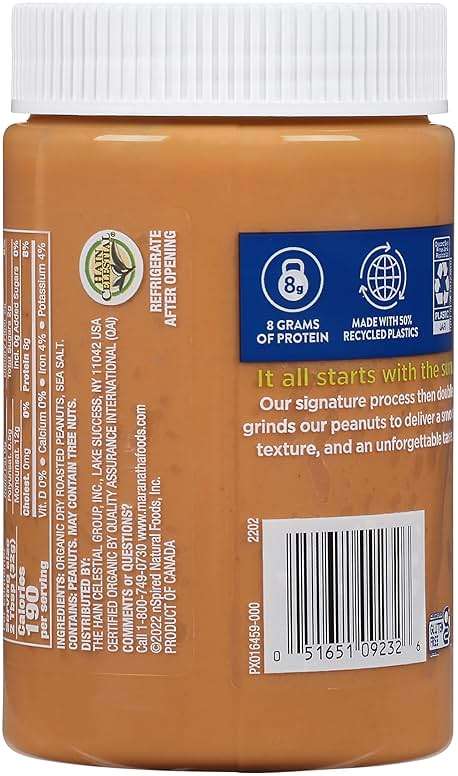 MaraNatha Organic Creamy Peanut Butter, 16 Ounce Jar - Image 5