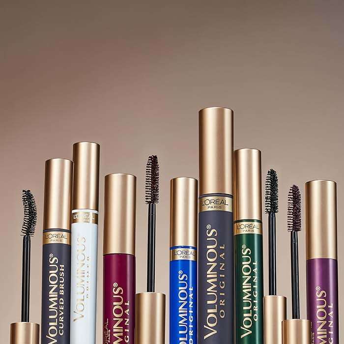 L'Oreal Paris Makeup Voluminous Original Curved Brush Mascara, Black, 0.28 Fl Oz - Image 7