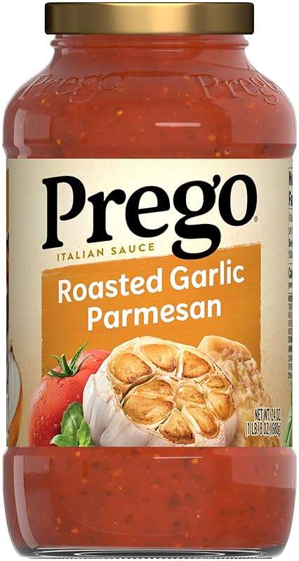 Prego Pasta Sauce, Italian Tomato Sauce with Roasted Garlic & Parmesan Cheese, 24 oz Jar - Image 1