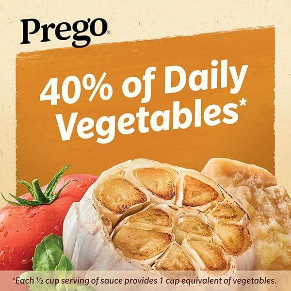 Prego Pasta Sauce, Italian Tomato Sauce with Roasted Garlic & Parmesan Cheese, 24 oz Jar - Image 4