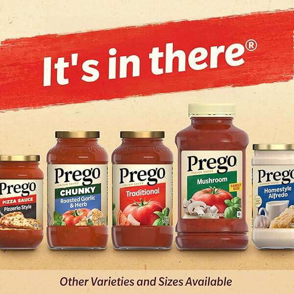 Prego Pasta Sauce, Italian Tomato Sauce with Roasted Garlic & Parmesan Cheese, 24 oz Jar - Image 6