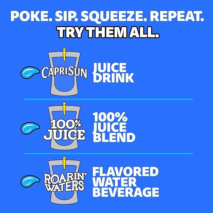 Capri Sun Flavored with Other Natural Flavor Juice Drink Blend, 10 Pouches, for School Lunches and On-the-Go Hydration, Pacific Cooler, All Natural Ingredients, 6 fl oz - Image 7