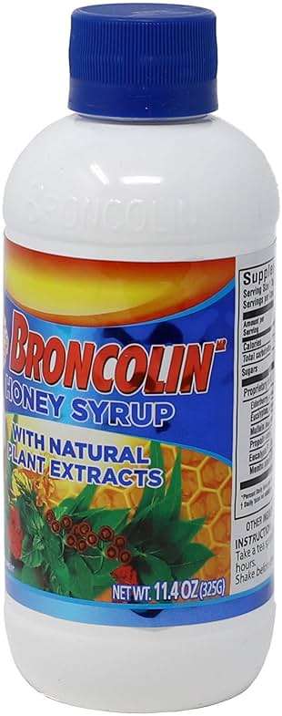 Broncolin Honey Syrup with Natural Plant Extracts,Soothing Honey Flavor, 11.4 oz Bottle - Image 8
