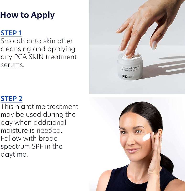 PCA SKIN Hydrating Collagen Cream for Face, Collagen Hydrator Night Cream, Hydrates and Firms Dry Mature Skin, Made with Shea Butter, Olive Fruit Oil, and Sweet Almond Fruit Extract - Image 6