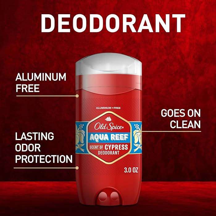Old Spice Aluminum Free Deodorant for Men, 24/7 Odor Protection, 24/7 Freshness & Lasting Scent, Aqua Reef with Cypress Scent, 3.0 oz - Image 2