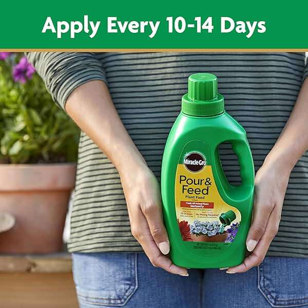 Miracle-Gro Pour & Feed Plant Food - Outdoor and Indoor Plant Fertilizer for Containers, Instantly Feeds, 32 fl. oz. - Image 7
