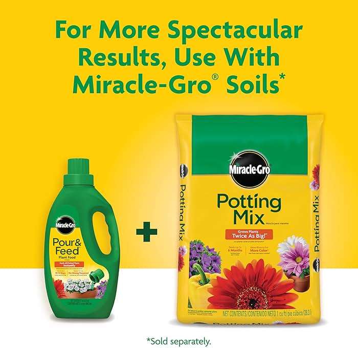 Miracle-Gro Pour & Feed Plant Food - Outdoor and Indoor Plant Fertilizer for Containers, Instantly Feeds, 32 fl. oz. - Image 8