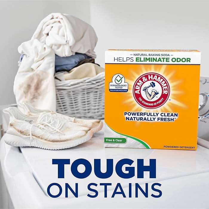 ARM & HAMMER Powder Laundry Detergent, Free of Perfume and Dyes, 100 Loads - Image 5
