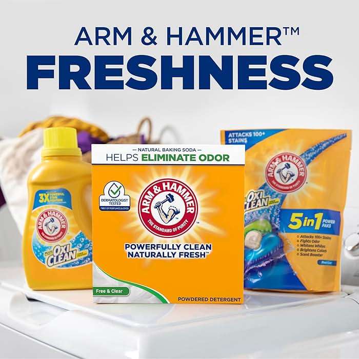 ARM & HAMMER Powder Laundry Detergent, Free of Perfume and Dyes, 100 Loads - Image 8