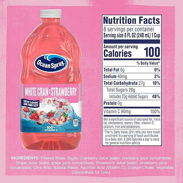 Ocean Spray® White Cran-Strawberry Juice Drink, 64 Fl Oz Bottle (Pack of 1) - Image 2