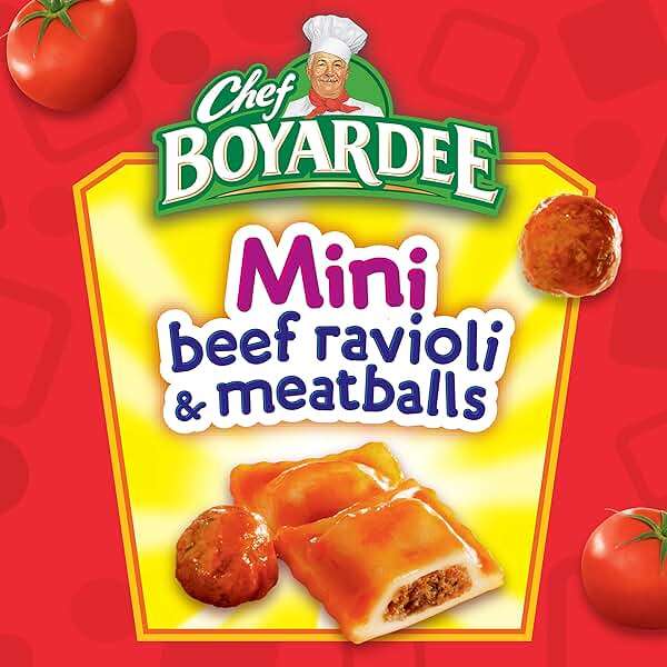 Chef Boyardee Mini Beef Ravioli and Meatballs, 15 Oz Can - Image 4