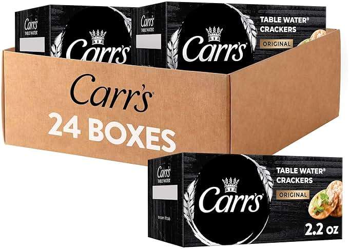 Carr's Table Water Crackers, Original, 2.2oz (24 Count) - Image 1