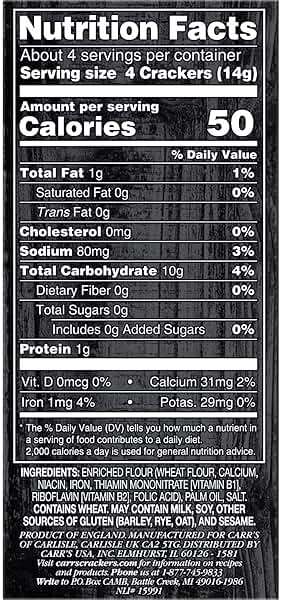Carr's Table Water Crackers, Original, 2.2oz (24 Count) - Image 3