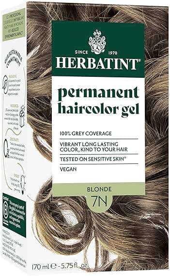 Herbatint Permanent Hair Dye For Women - 7N Blonde - For Up To 100% Gray Coverage of Resistant Gray Hair - Ammonia-Free, Alcohol-Free & Vegan - Salon Influenced Hair Color 5.75 fl oz - Image 1