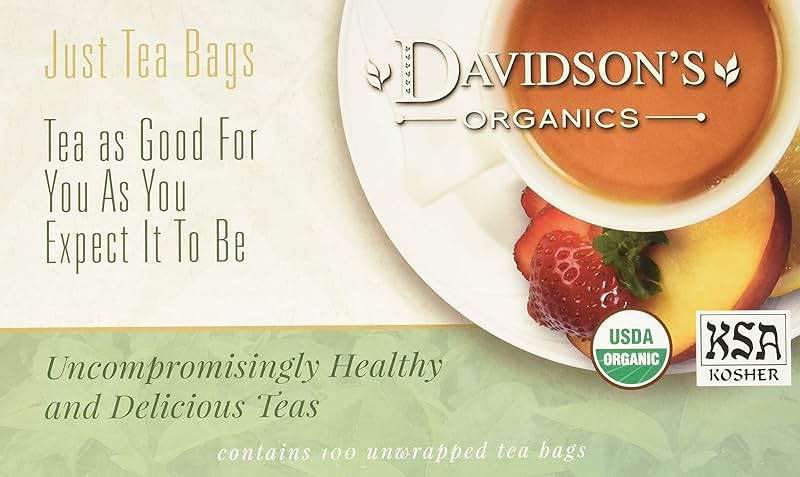 Davidson's Organics, Decaffeinated English Breakfast, 100-count Unwrapped Tea Bags - Image 1