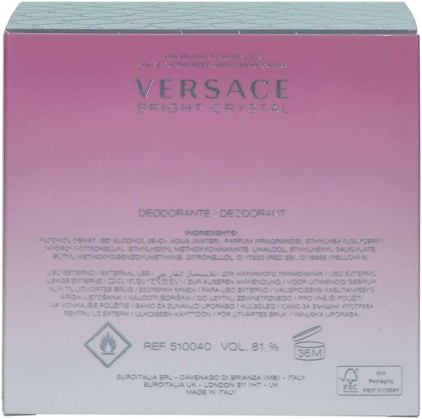 Versace Bright Crystal by Versace for Women 1.7 oz Perfumed Deodorant Spray - Image 4
