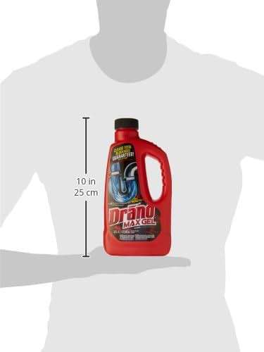 Drano Max Gel Drain Clog Remover & Cleaner, Fast-Acting to Unclog Standing Water & Remove Hair, Grease & Food Blockages, Safe for all Pipes & Septic, Kitchen Sinks, Bathroom Showers & Tubs, 32 Oz - Image 11