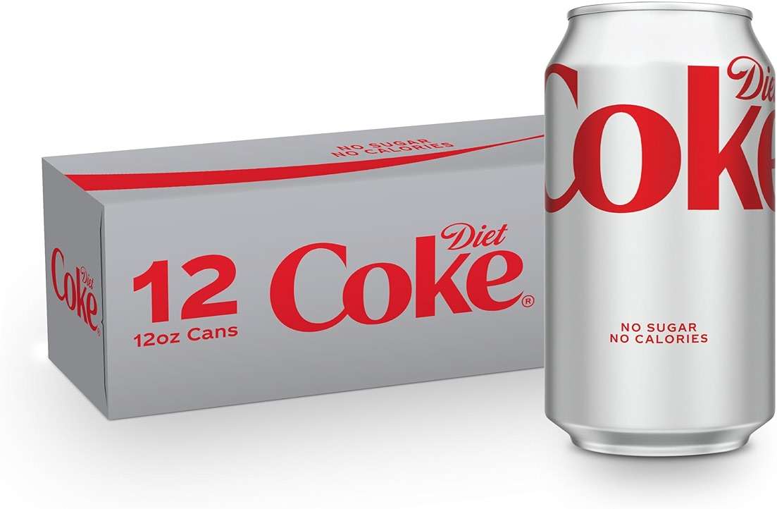 Diet Coke Soda Soft Drinks, 12 fl oz Fridge Pack Cans, 12 Pack - Cola Flavored Diet Soda Soft Drinks - Image 1