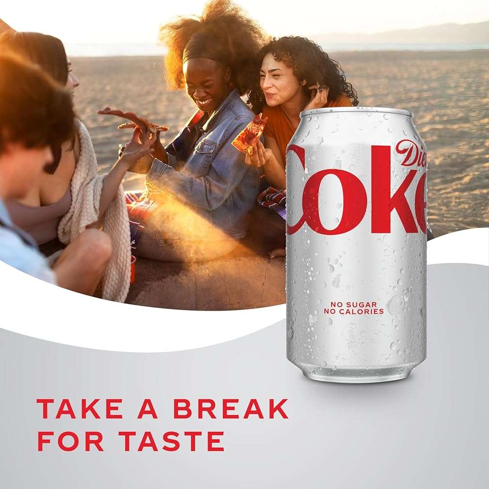 Diet Coke Soda Soft Drinks, 12 fl oz Fridge Pack Cans, 12 Pack - Cola Flavored Diet Soda Soft Drinks - Image 5
