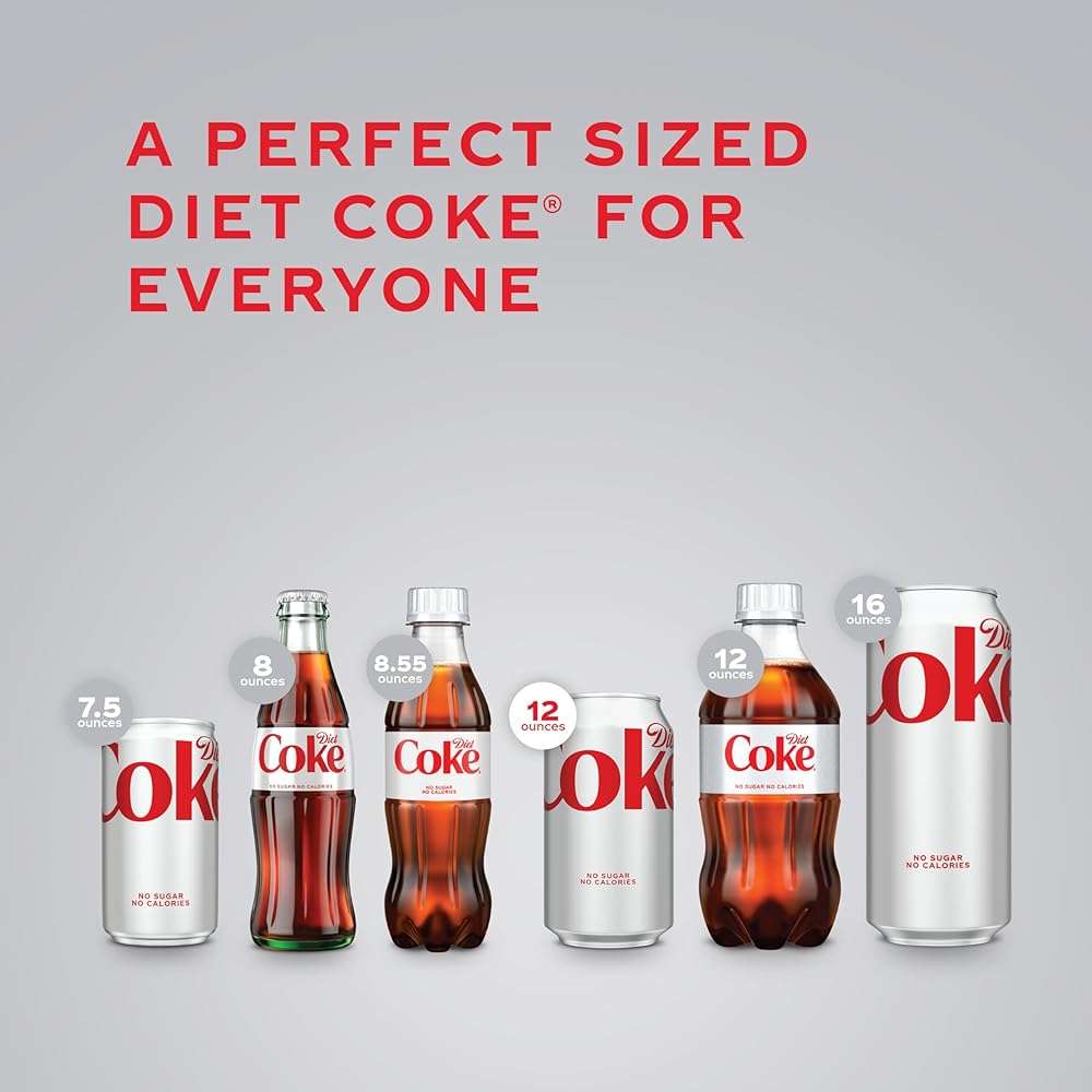 Diet Coke Soda Soft Drinks, 12 fl oz Fridge Pack Cans, 12 Pack - Cola Flavored Diet Soda Soft Drinks - Image 6