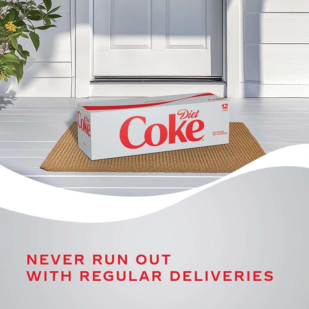Diet Coke Soda Soft Drinks, 12 fl oz Fridge Pack Cans, 12 Pack - Cola Flavored Diet Soda Soft Drinks - Image 8