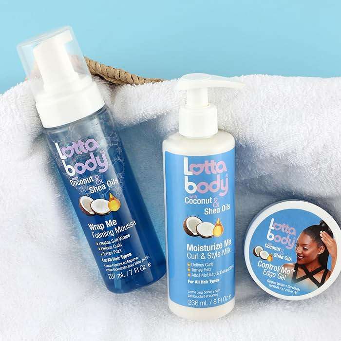 Lottabody Wrap Me Foaming Mousse with Coconut & Shea Oils, Lightweight Moisture-Rich Curl-Defining & Frizz-Control Styling Mousse for Natural Curly, Coily & Relaxed Hair, 7 oz - Image 6