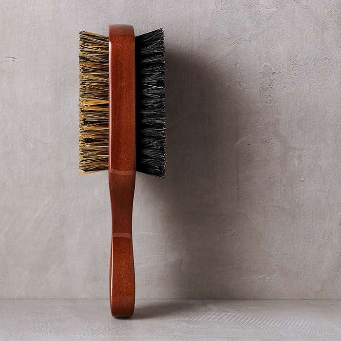 Diane Premium 100% Boar Bristle 2-Sided Club Brush for Men, Medium Firm Bristles for Thick, Curly or Coarse Hair, Mens Brush for Detangling, Smoothing, Wave Styles, Soft on Scalp, Restores Shine - Image 3