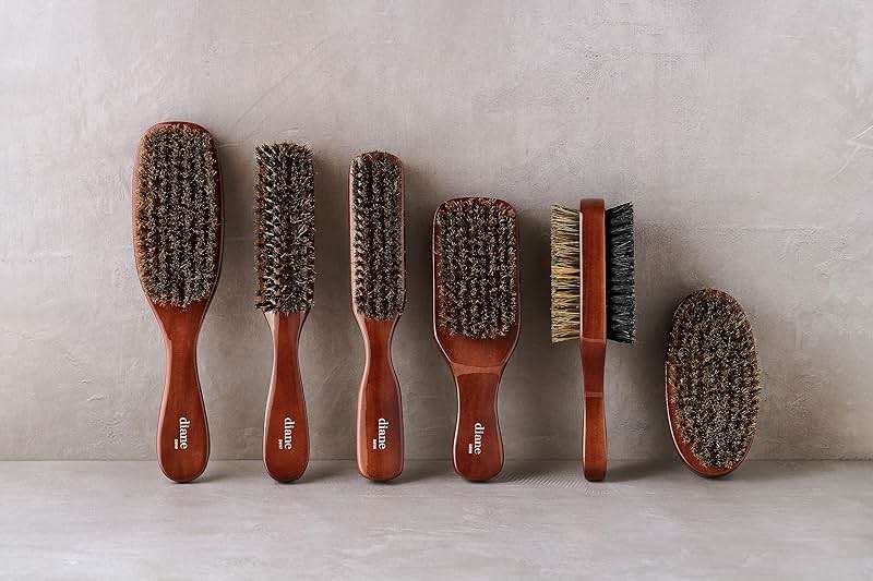 Diane Premium 100% Boar Bristle 2-Sided Club Brush for Men, Medium Firm Bristles for Thick, Curly or Coarse Hair, Mens Brush for Detangling, Smoothing, Wave Styles, Soft on Scalp, Restores Shine - Image 8