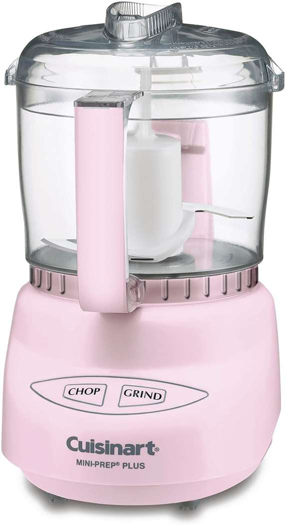 Cuisinart Mini-Prep Plus Food Processor, 3-cup Mini Food Processor to Chop Herbs, Vegetables, and Hard Cheese, 3-cup Work Bowl, Reversible Stainless Steel Blade, DLC-2APK, Pink - Image 1